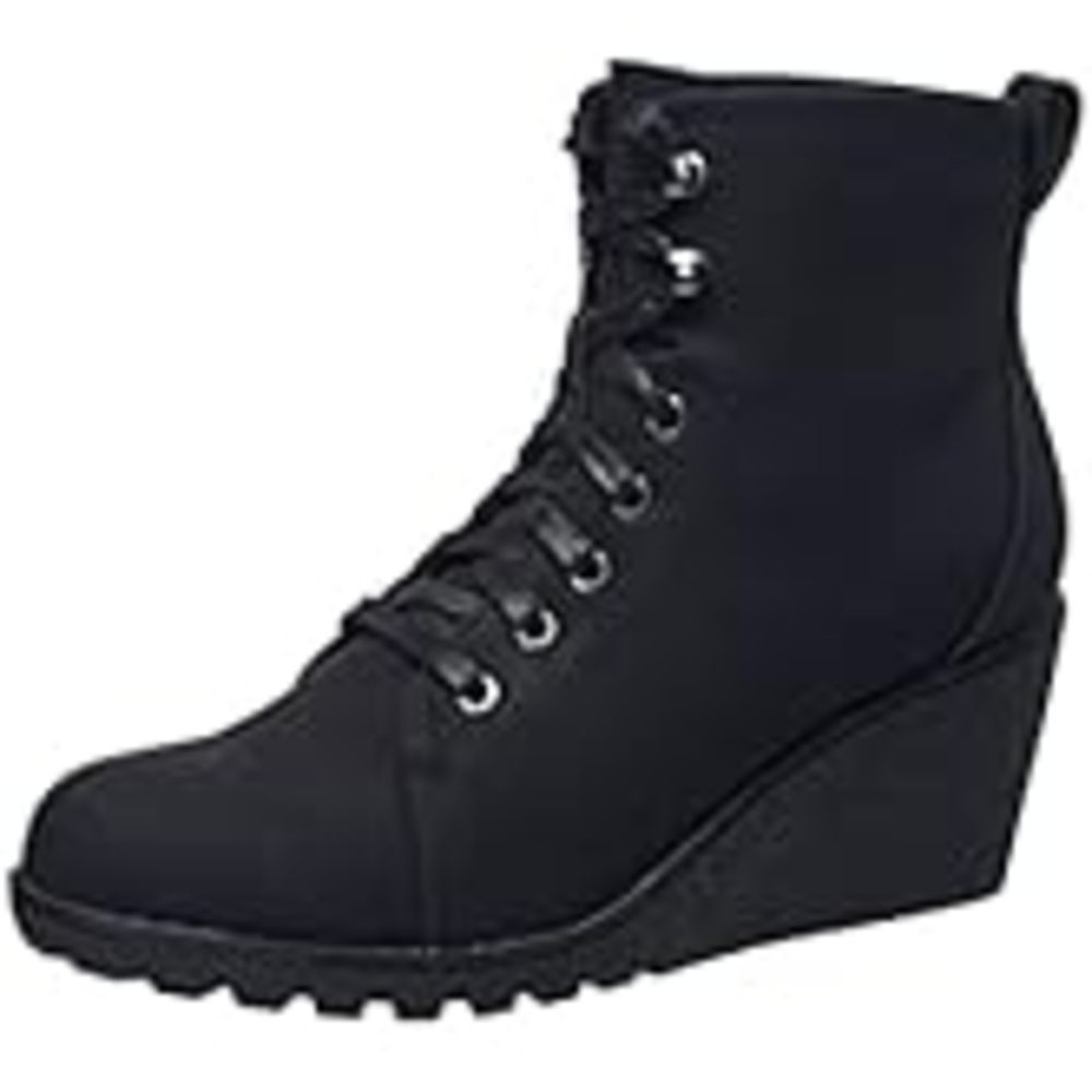 Black Wedge Ankle Boots